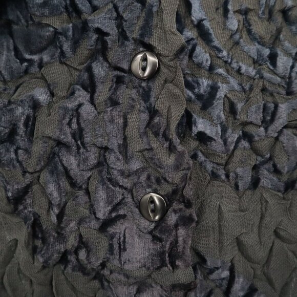 Komarov Textured Shirt Womens L Black Whimsigoth Fairy Grunge Dark Feminine Edgy - Picture 8 of 16